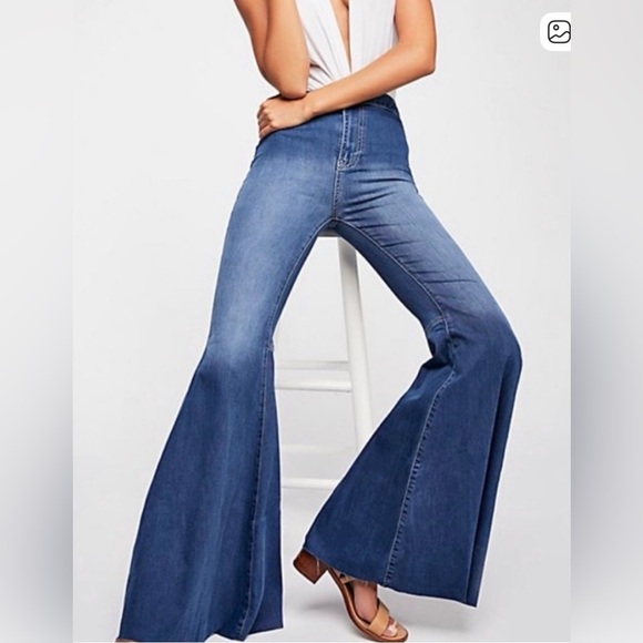 Free People Denim - NWT Free People We The Free Just Float On Flare Denim Bell Bottom Jeans 25